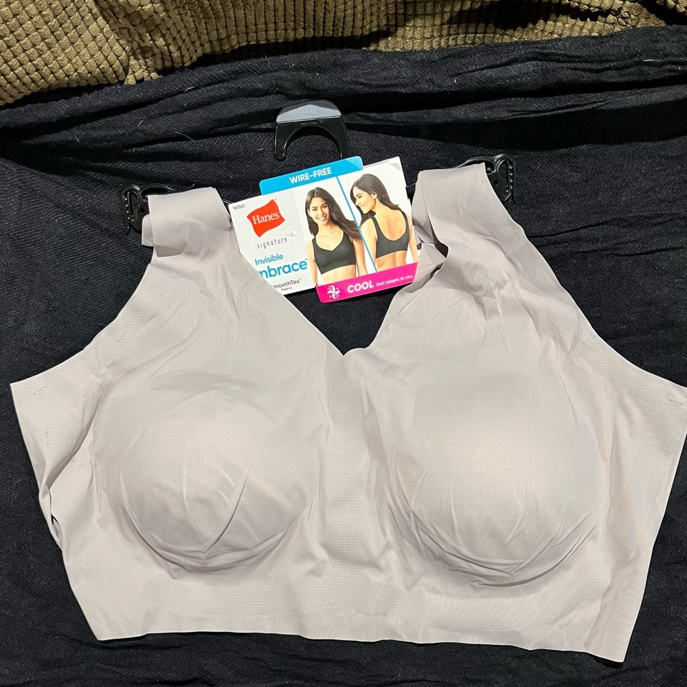 Hanes Smooth Tech Seamless Wire Free Invisible Embrace Bra XXXL